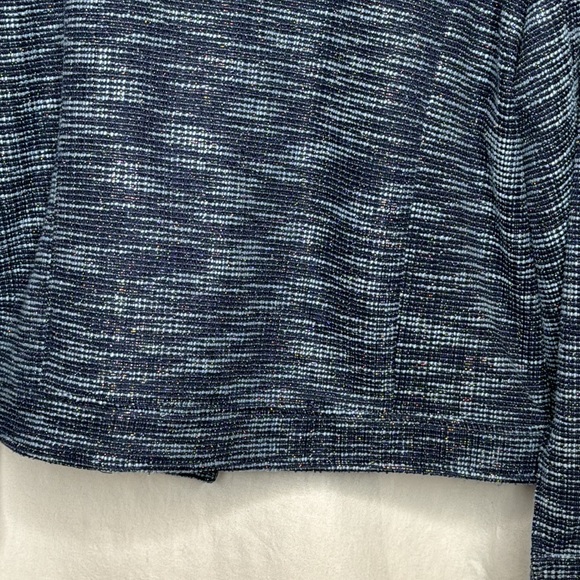 Jaclyn Smith Blazer, Knit Jacket, Blue with Shimmer, NWT in Size L - Picture 10 of 15